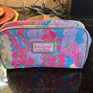 Lilly Pulitzer Vibrant Floral Pouch makeup bag